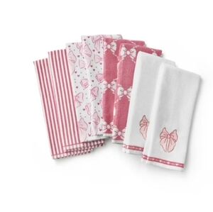 Kitchen Towel Set of Heart Patterned 8 Piece